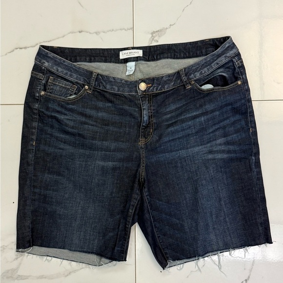 Lane Bryant Dark Blue Denim Shorts - Picture 1 of 3